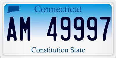 CT license plate AM49997