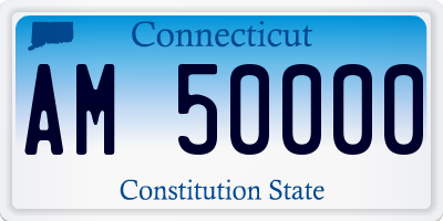 CT license plate AM50000