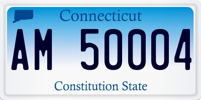CT license plate AM50004
