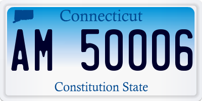 CT license plate AM50006