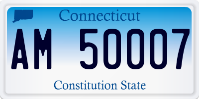 CT license plate AM50007