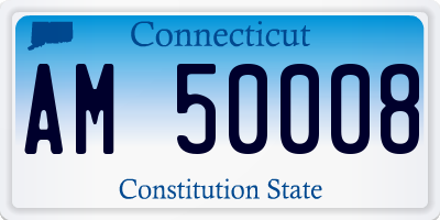 CT license plate AM50008