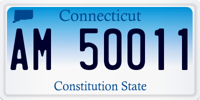 CT license plate AM50011