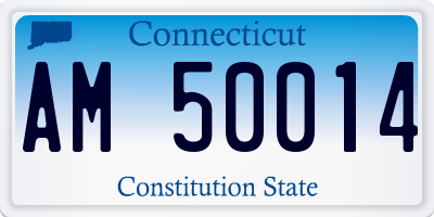 CT license plate AM50014