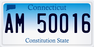 CT license plate AM50016