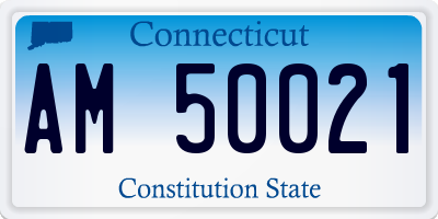 CT license plate AM50021