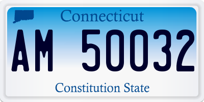 CT license plate AM50032