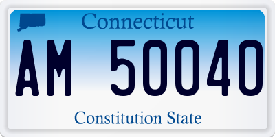 CT license plate AM50040