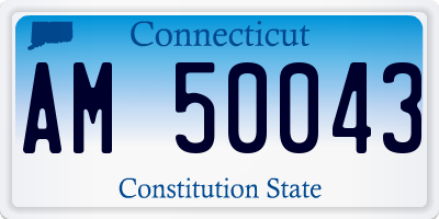 CT license plate AM50043