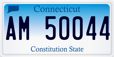 CT license plate AM50044