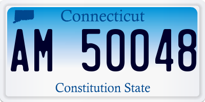 CT license plate AM50048
