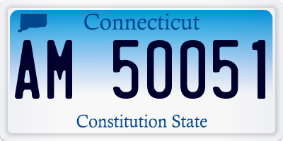 CT license plate AM50051