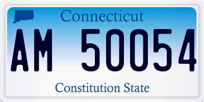 CT license plate AM50054