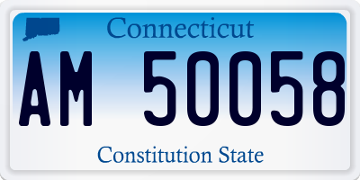 CT license plate AM50058