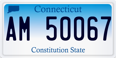 CT license plate AM50067