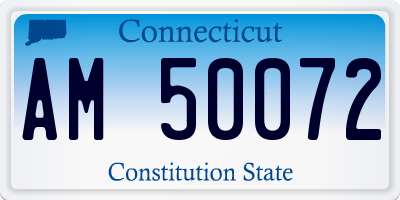 CT license plate AM50072