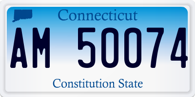 CT license plate AM50074