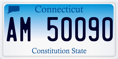 CT license plate AM50090