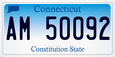 CT license plate AM50092