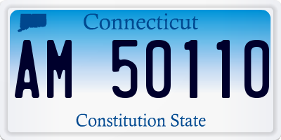 CT license plate AM50110