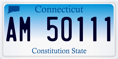 CT license plate AM50111