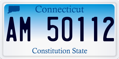 CT license plate AM50112