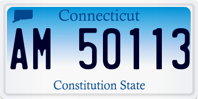 CT license plate AM50113