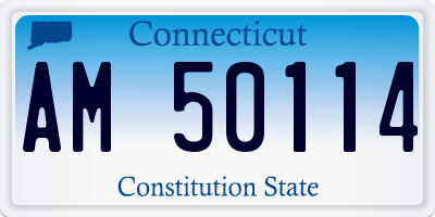 CT license plate AM50114