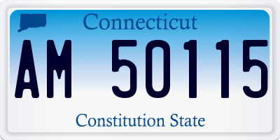 CT license plate AM50115