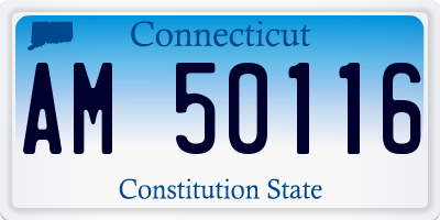 CT license plate AM50116