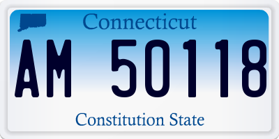 CT license plate AM50118