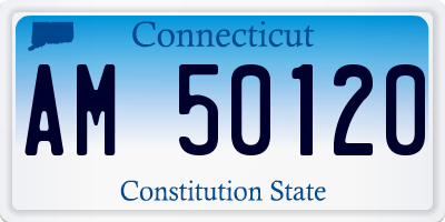 CT license plate AM50120
