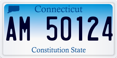 CT license plate AM50124