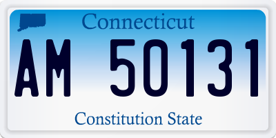 CT license plate AM50131