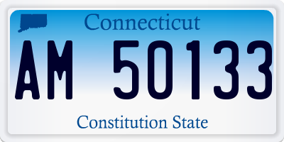CT license plate AM50133