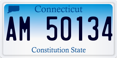 CT license plate AM50134