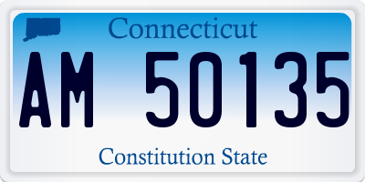 CT license plate AM50135