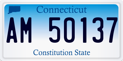 CT license plate AM50137