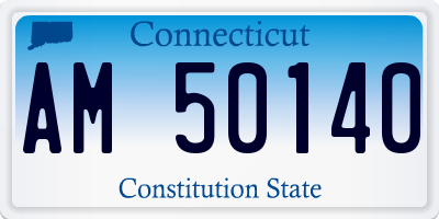 CT license plate AM50140