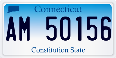 CT license plate AM50156