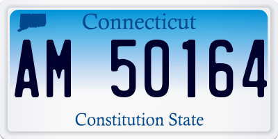 CT license plate AM50164