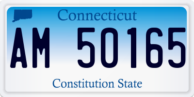 CT license plate AM50165