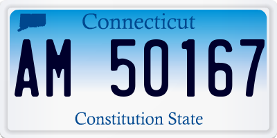 CT license plate AM50167