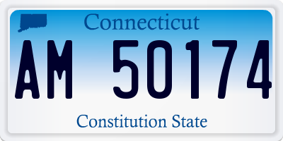 CT license plate AM50174