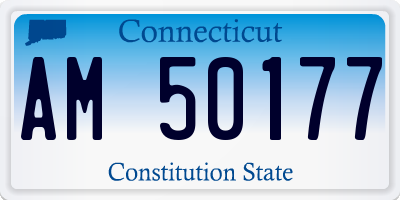 CT license plate AM50177