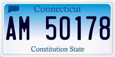 CT license plate AM50178