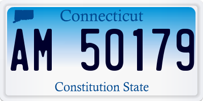 CT license plate AM50179