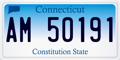 CT license plate AM50191