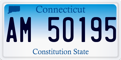CT license plate AM50195
