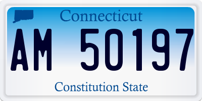 CT license plate AM50197